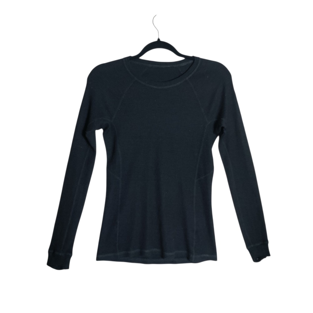 Paka Royal Alpaca Thermal Long Sleeve Base Layer Top Black Women Small